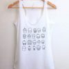 Outline cupcake tank top men and women Adult