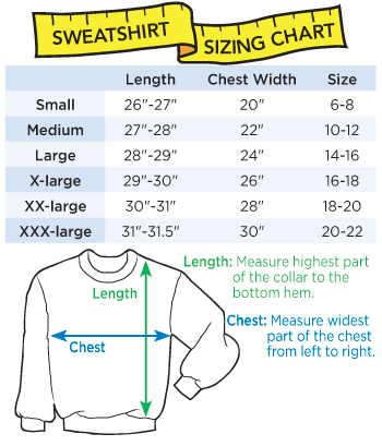 champion unisex hoodie size chart