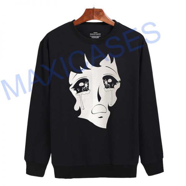 Cry Manga Face Sweatshirt Sweater Unisex Adults size S to 2XL
