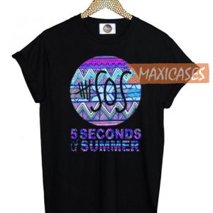 5 second of summer aztec pattern T-shirt Men Women and Youth