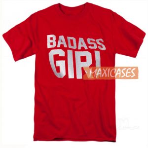 Shape Red Badass Girl T Shirt