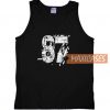 87 Distressed Grungy Numbered Tank Top